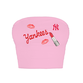 New York Yankees Lipstick Crop Tube Top