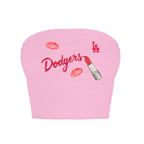 Los Angeles Dodgers Lipstick Crop Tube Top