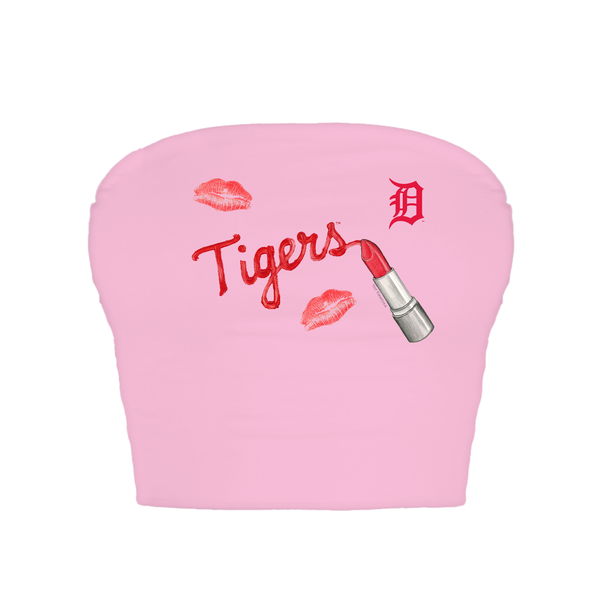 Detroit Tigers Lipstick Crop Tube Top
