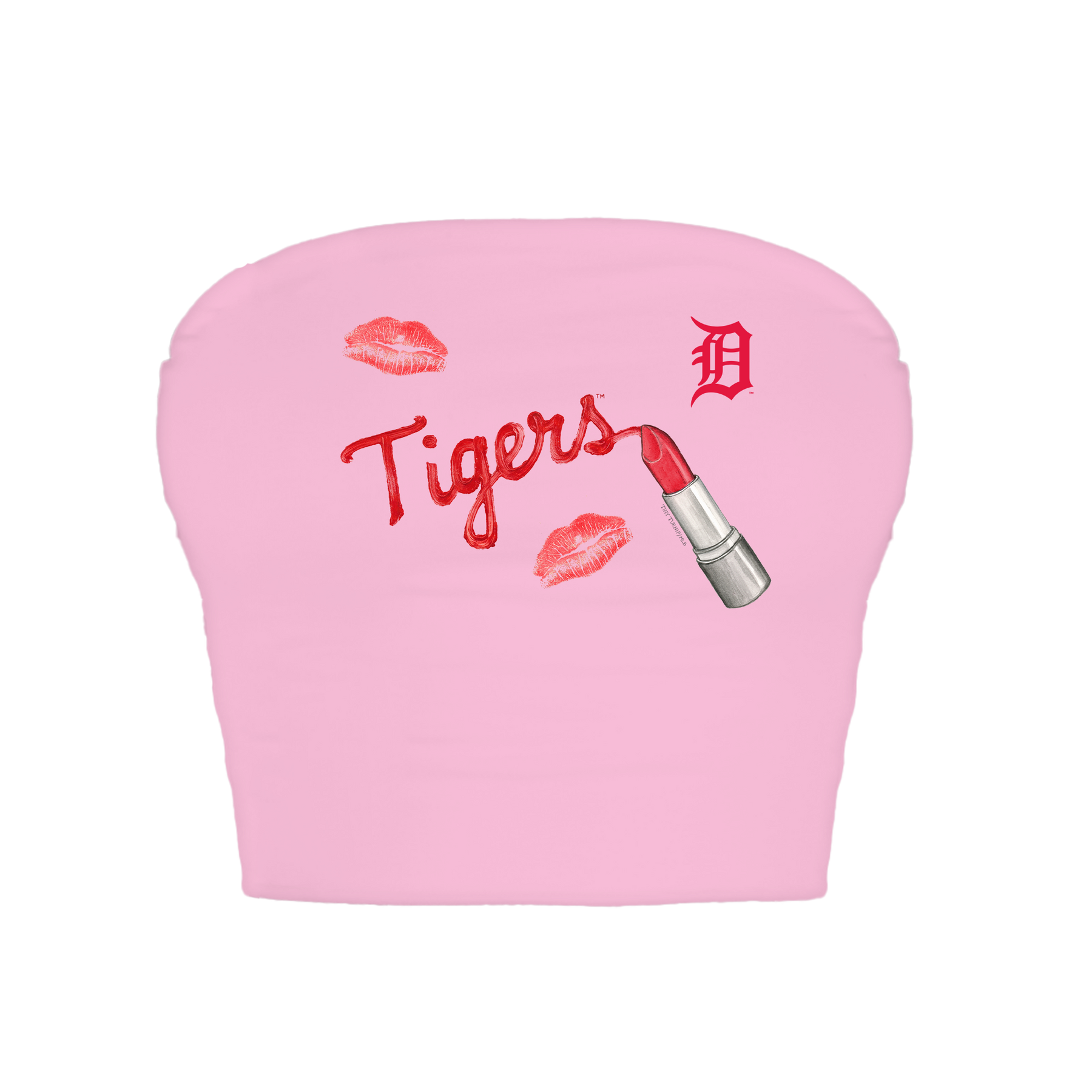 Detroit Tigers Lipstick Crop Tube Top