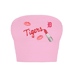 Detroit Tigers Lipstick Crop Tube Top