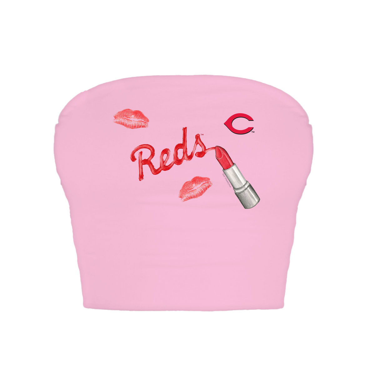 Cincinnati Reds Lipstick Crop Tube Top