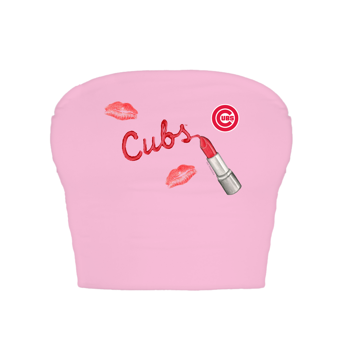 Chicago Cubs Lipstick Crop Tube Top