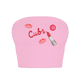 Chicago Cubs Lipstick Crop Tube Top