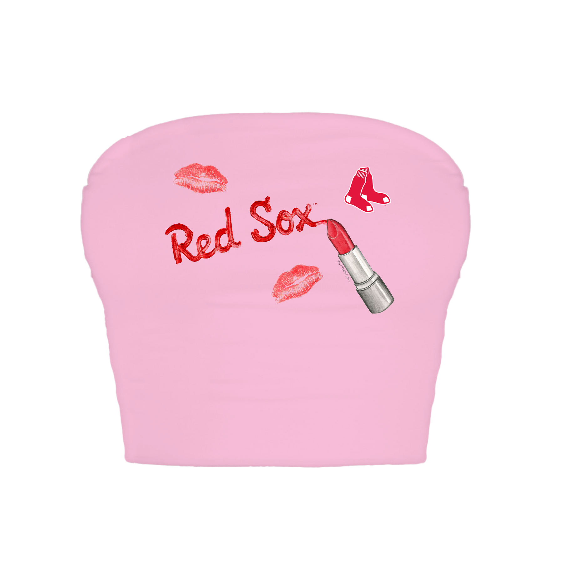 Boston Red Sox Lipstick Crop Tube Top