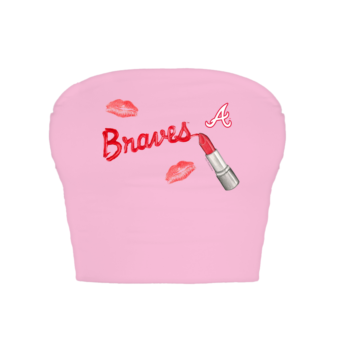 Atlanta Braves Lipstick Crop Tube Top