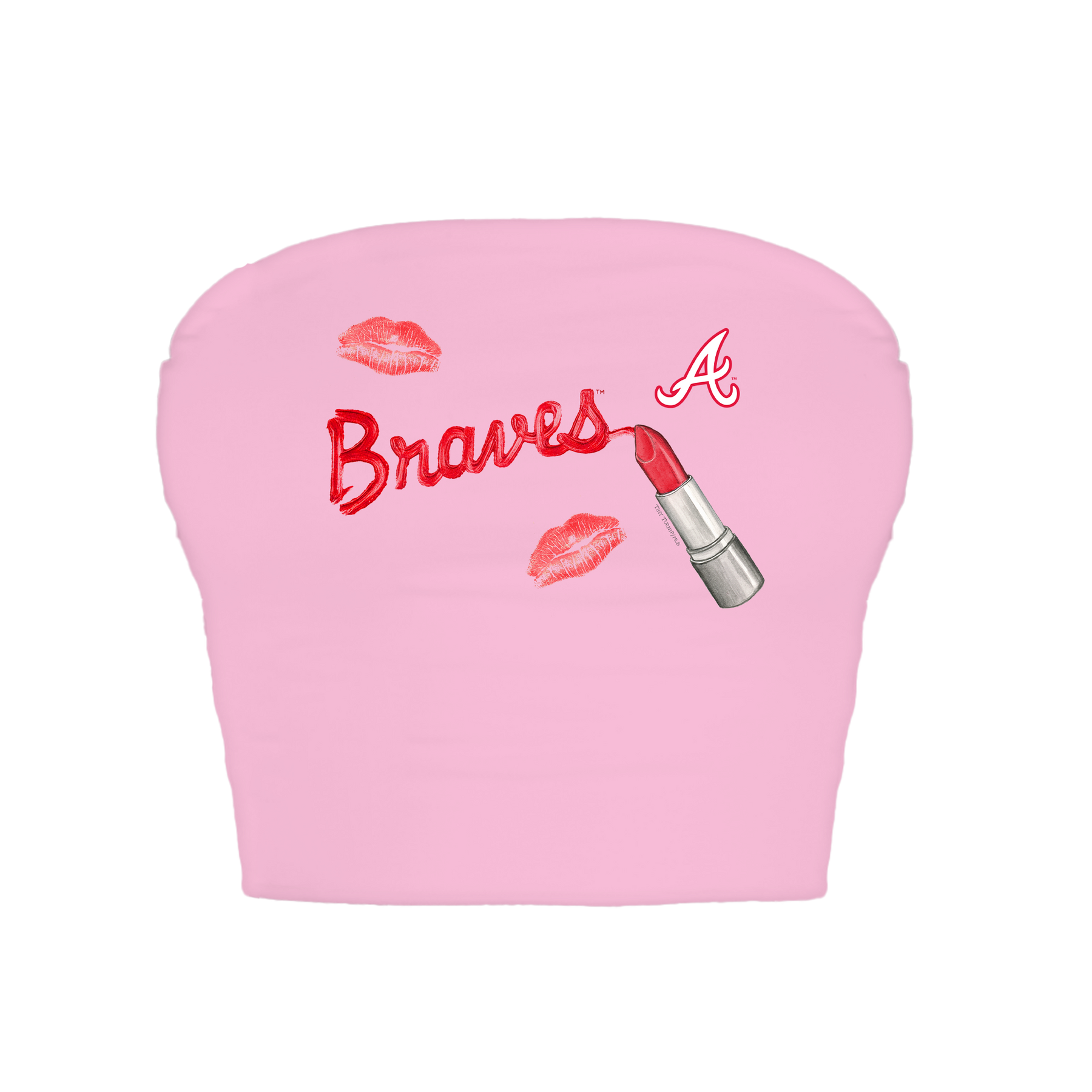 Atlanta Braves Lipstick Crop Tube Top