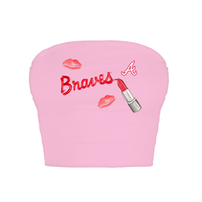 Atlanta Braves Lipstick Crop Tube Top