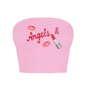 Los Angeles Angels Lipstick Crop Tube Top