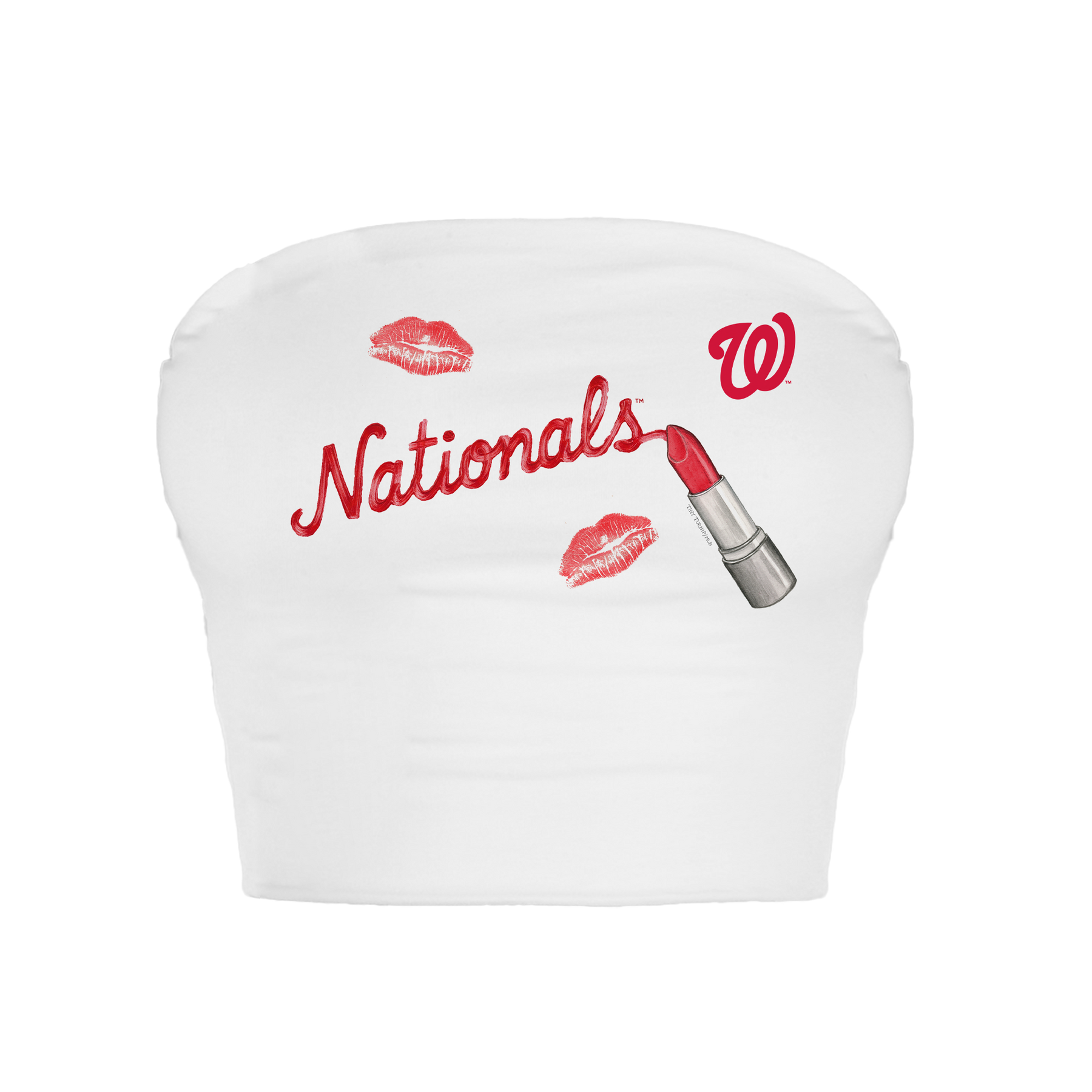 Washington Nationals Lipstick Crop Tube Top