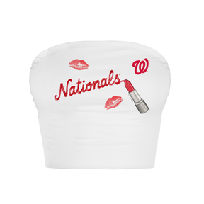 Washington Nationals Lipstick Crop Tube Top