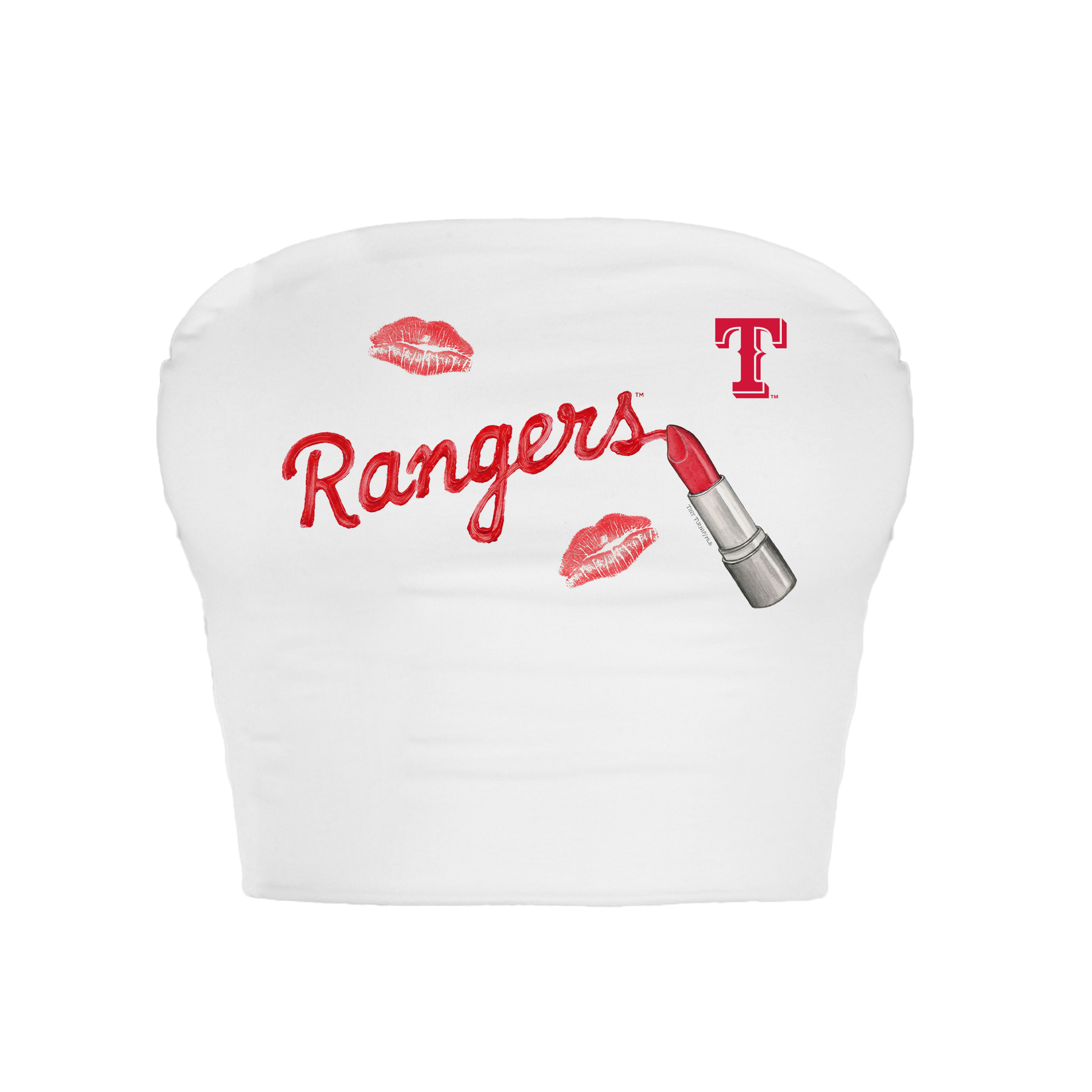 Texas Rangers Lipstick Crop Tube Top