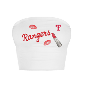 Texas Rangers Lipstick Crop Tube Top