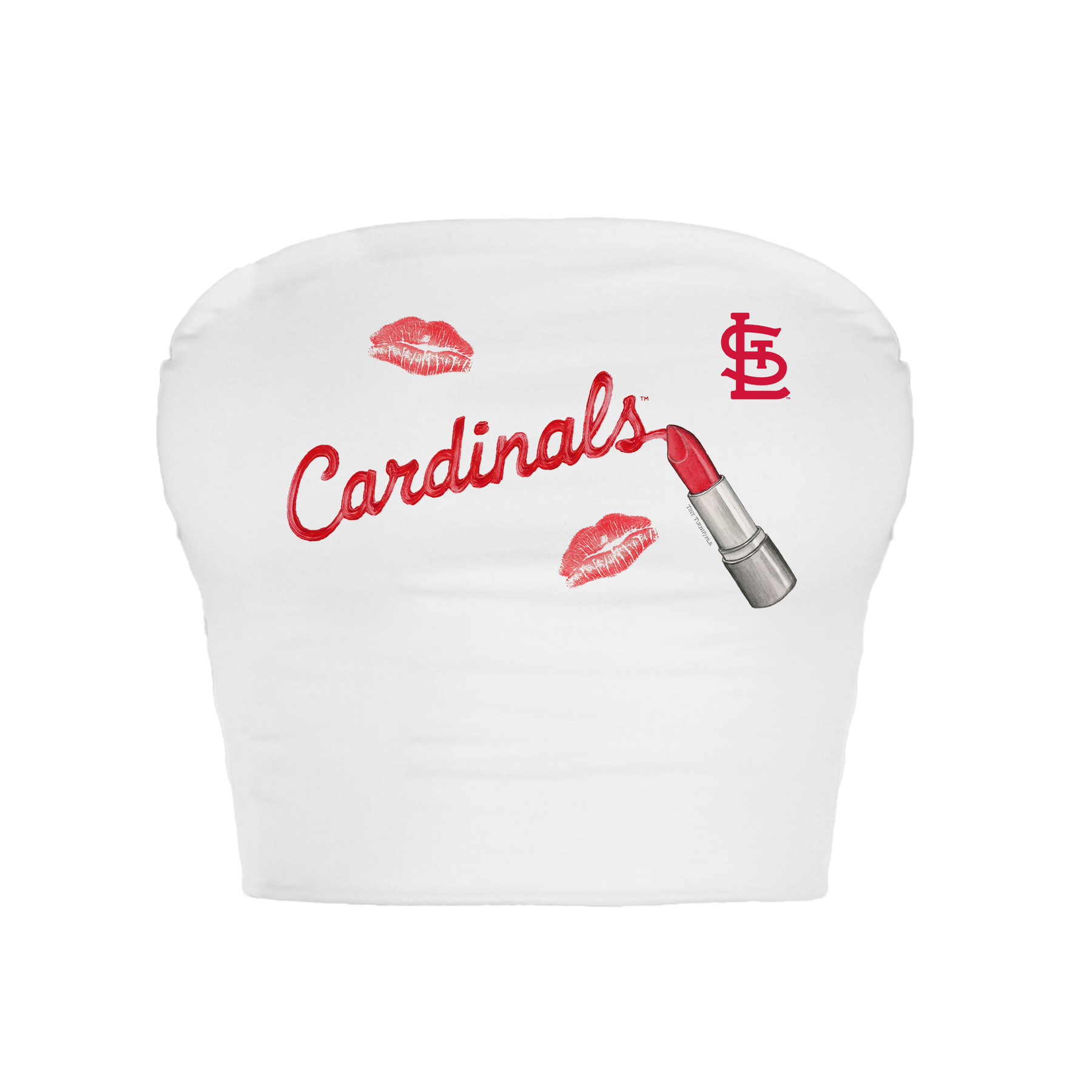 St. Louis Cardinals Lipstick Crop Tube Top