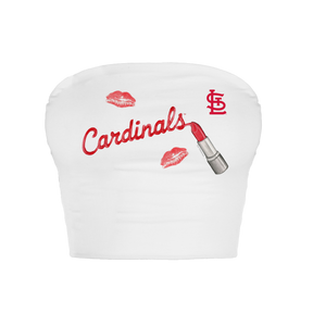 St. Louis Cardinals Lipstick Crop Tube Top