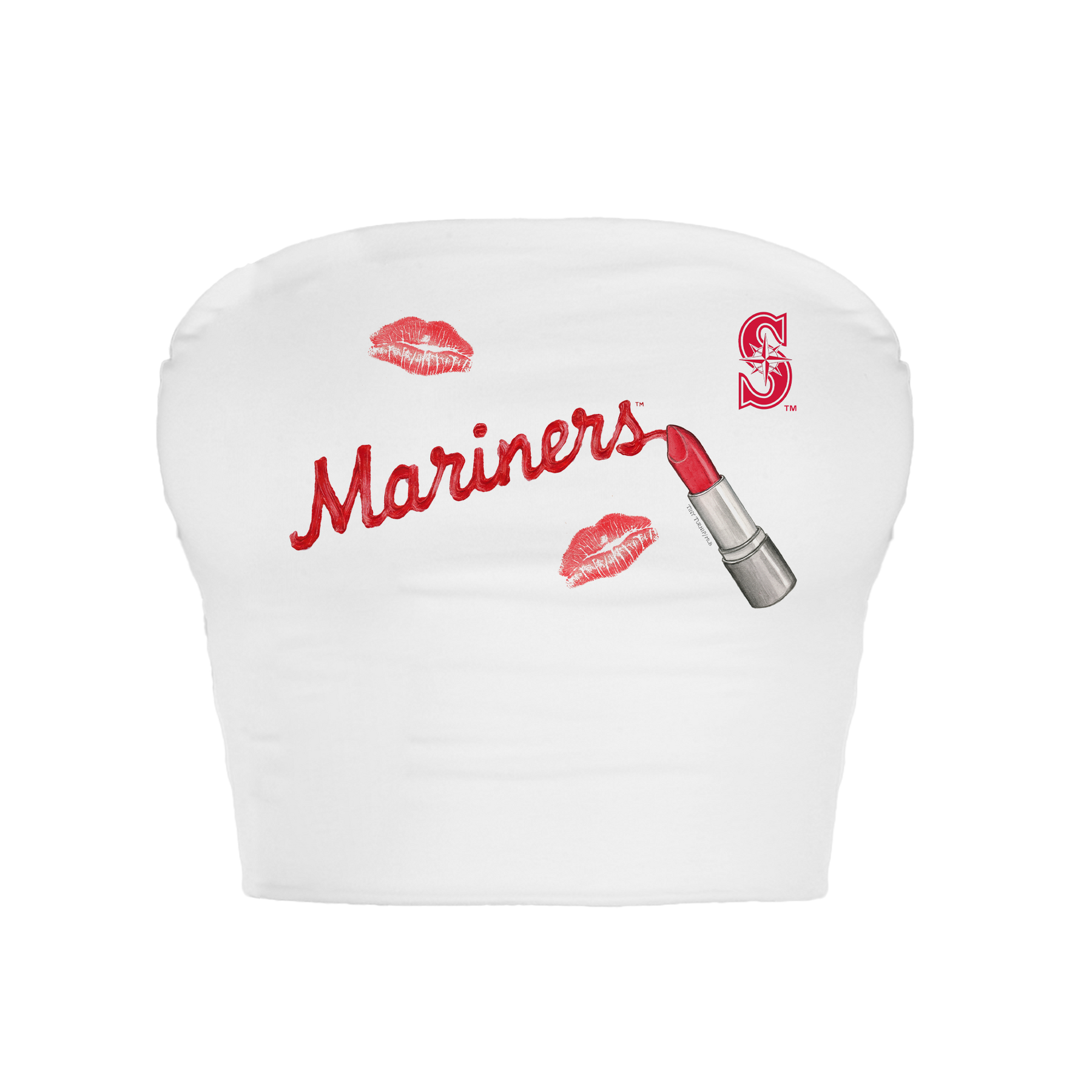 Seattle Mariners Lipstick Crop Tube Top