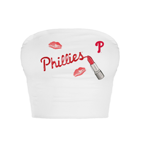 Philadelphia Phillies Lipstick Crop Tube Top