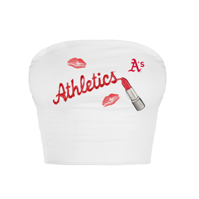 Oakland Athletics Lipstick Crop Tube Top