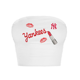 New York Yankees Lipstick Crop Tube Top