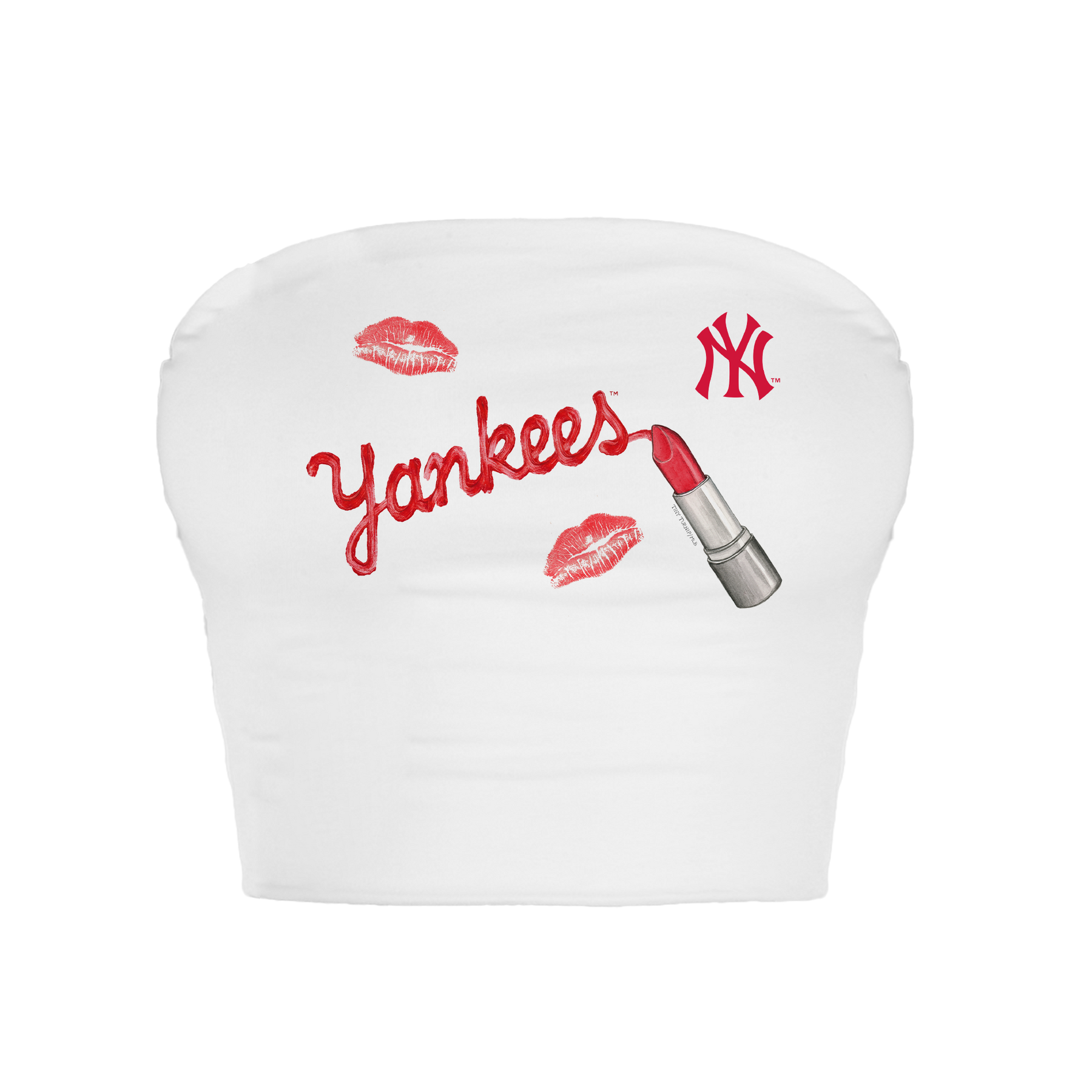 New York Yankees Lipstick Crop Tube Top