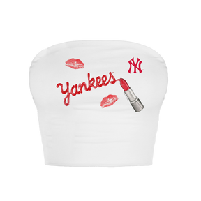 New York Yankees Lipstick Crop Tube Top