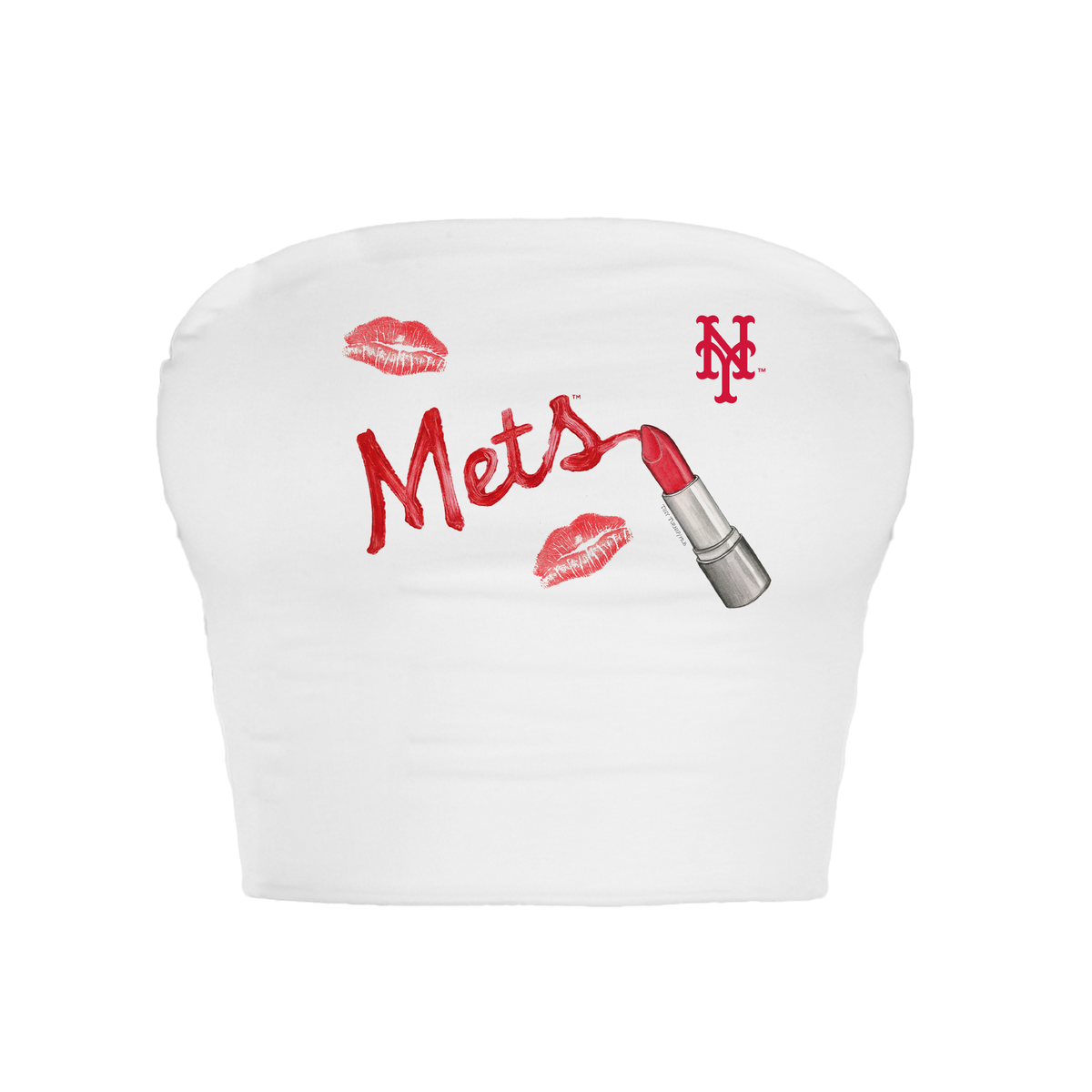 New York Mets Lipstick Crop Tube Top