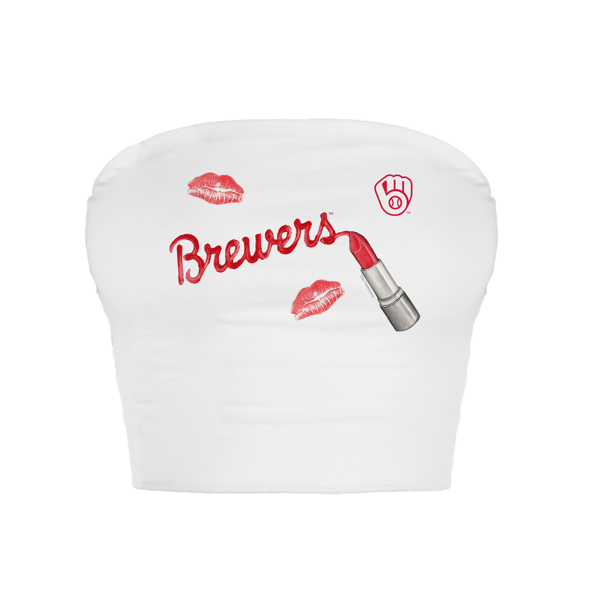 Milwaukee Brewers Lipstick Crop Tube Top