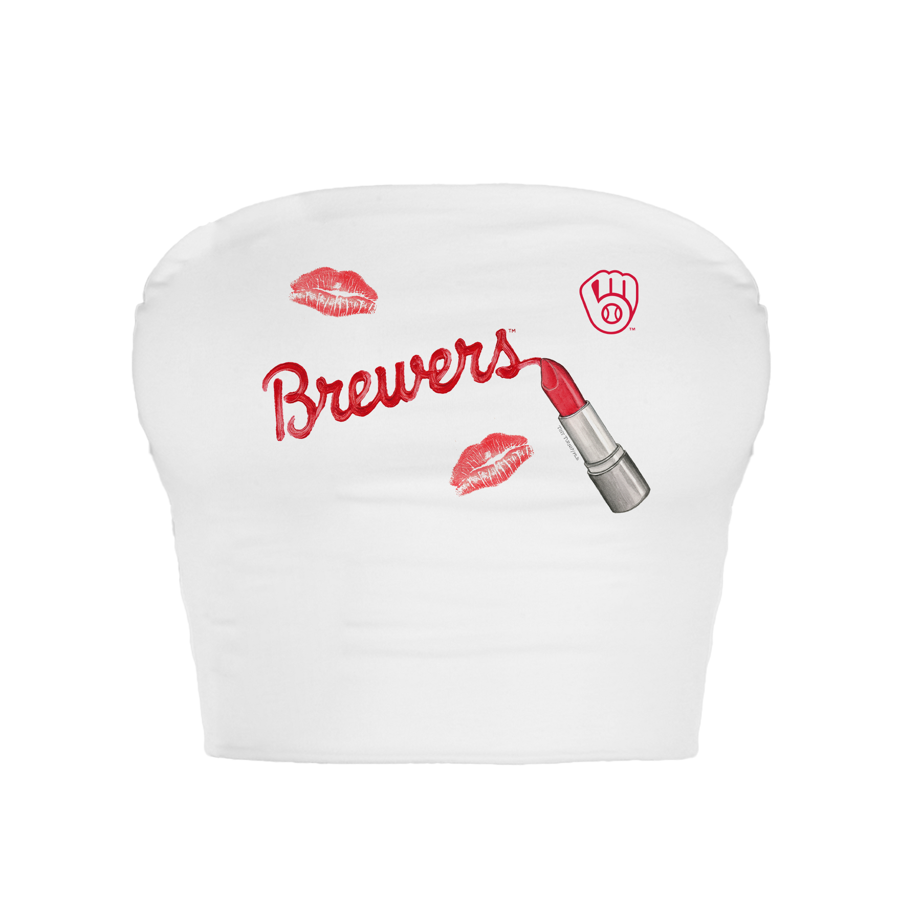 Milwaukee Brewers Lipstick Crop Tube Top