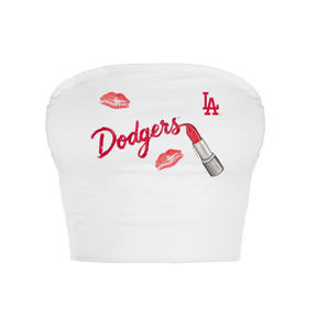 Los Angeles Dodgers Lipstick Crop Tube Top