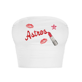 Houston Astros Lipstick Crop Tube Top