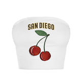 San Diego Padres Cherry Crop Tube Top