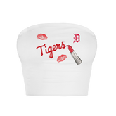 Detroit Tigers Lipstick Crop Tube Top