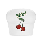 Oakland Athletics Cherry Crop Tube Top