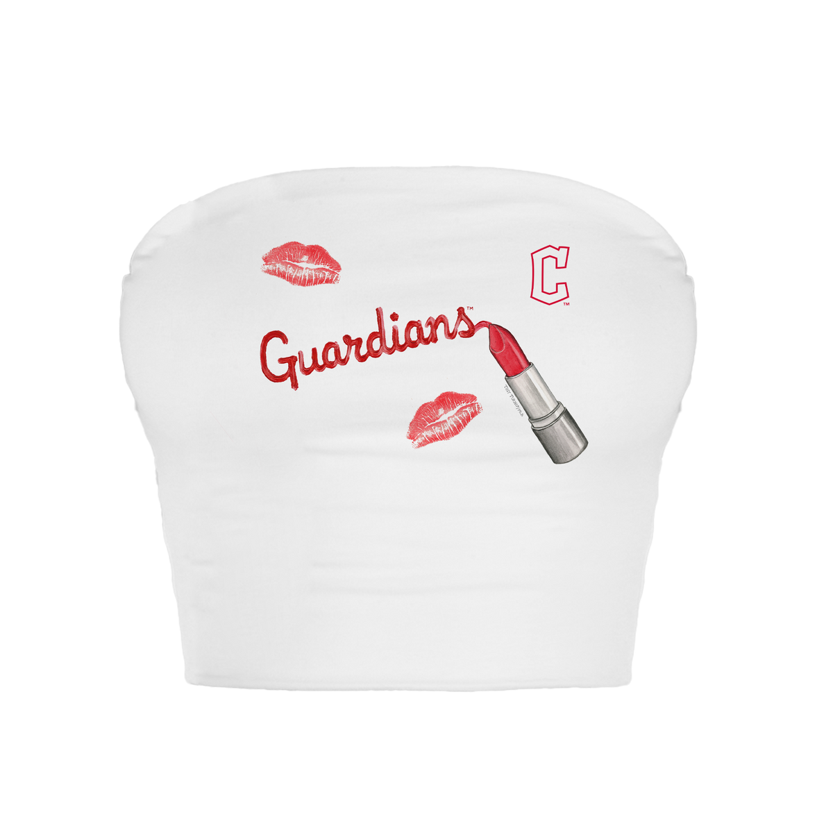 Cleveland Guardians Lipstick Crop Tube Top