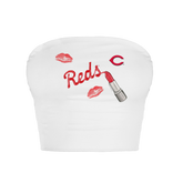 Cincinnati Reds Lipstick Crop Tube Top