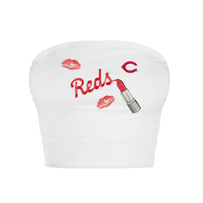 Cincinnati Reds Lipstick Crop Tube Top