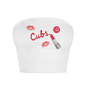 Chicago Cubs Lipstick Crop Tube Top