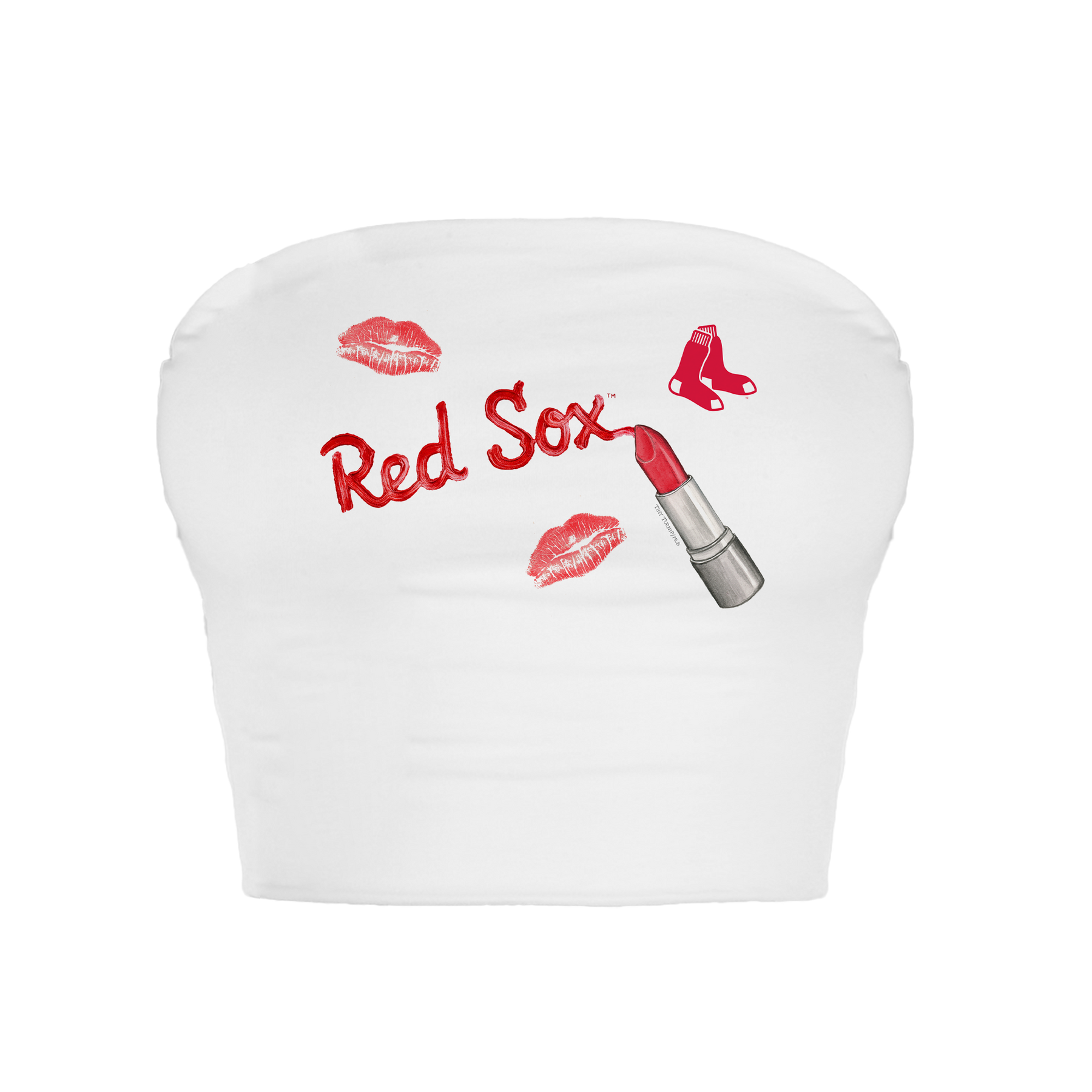Boston Red Sox Lipstick Crop Tube Top