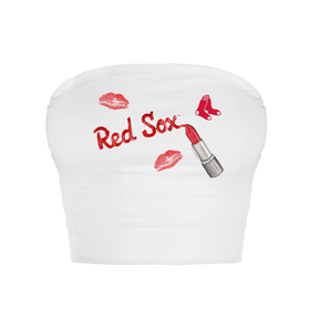 Boston Red Sox Lipstick Crop Tube Top