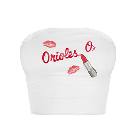 Baltimore Orioles Lipstick Crop Tube Top