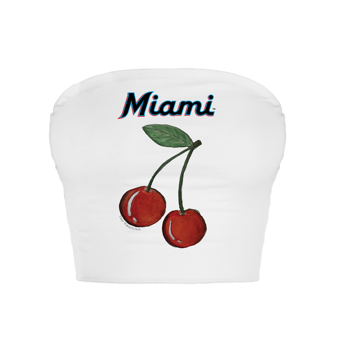 Miami Marlins Cherry Crop Tube Top