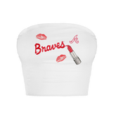 Atlanta Braves Lipstick Crop Tube Top
