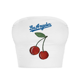 Los Angeles Dodgers Cherry Crop Tube Top