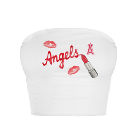 Los Angeles Angels Lipstick Crop Tube Top