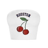 Houston Astros Cherry Crop Tube Top
