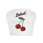 Detroit Tigers Cherry Crop Tube Top