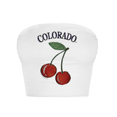 Colorado Rockies Cherry Crop Tube Top