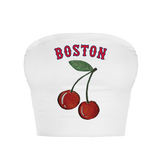 Boston Red Sox Cherry Crop Tube Top
