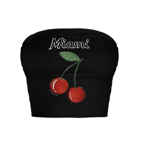 Miami Marlins Cherry Crop Tube Top
