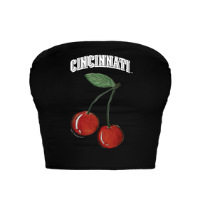 Cincinnati Reds Cherry Crop Tube Top